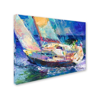 Trademark Fine Art - Richard Wallich Sailboat Matted Framed Art