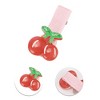 Unique Bargains Women's Cute Bunny Banana Strawberry Cherry Hair Clips Pink Yellow Red 10 Pcs - 3 of 3