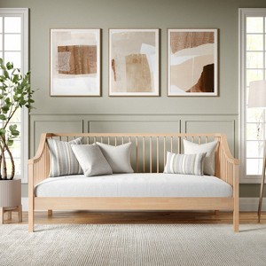 Martha Stewart Neely Solid Wood Platform Daybed with Wooden Spindles and Slatted Foundation with No Box Spring Required - 1 of 4