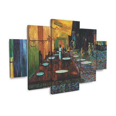 Trademark Fine Art -Vincent van Gogh 'Cafe Terrace' Multi Panel Art Set Large Diamond