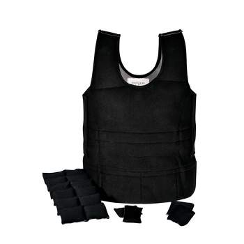 Abilitations Weighted Vest, Black, Large, 6 Pounds