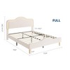 Upholstered Bed Frame with Adjustable Headboard and Footboard, Velvet Princess Platform Bedframe for Kids/Girls - 2 of 4