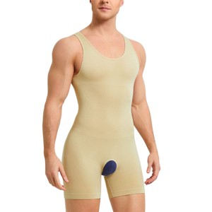 NEBILITY Mens Sleeveless Full Body Shaper Underwear Slimming Compression Bodysuit Shapewear Tummy Control Fajas Para Hombres - 1 of 4