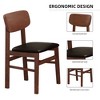 5-Piece Dining Table Set With 4 Upholstered Chairs, Dining Table, Seat Cushion, Support Rod Wooden Table Chairs Set For Dining Room, Kitchen - 3 of 4