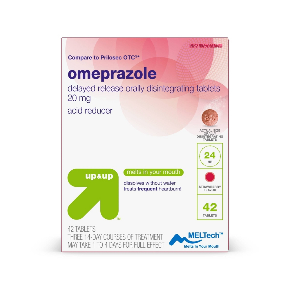 Omeprazole Delayed Release Orally Dissolving Tablets - Strawberry - 42ct - up &#38; up&#8482;