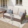Buenhomino 6 Piece Patio Furniture Set, Wicker Patio Conversation Sets with Swivel Chairs, Outdoor Sectional Sofa Sets with 2 Ottoman for Backyard - 2 of 4