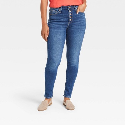 high rise skinny ankle jeans