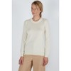 JENNIE LIU Women's 100% Pure Cashmere Long Sleeve Crew Neck Pullover Sweater - 2 of 4