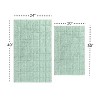 Knightsbridge Stylish And Comfortable Traditional Summer Tile Design 2 PC Cotton Bath Rug Set 20"x30" & 24"x40" White - 3 of 4
