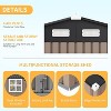 Acekool 6x8 FT Metal Storage Shed, Lockable Door, Windows, Vents, Sloped Roof, Brown Outdoor Utility Shed - 3 of 4