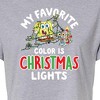 Women's - SpongeBob SquarePants - My Favorite Color Is Christmas Lights Cropped Graphic T-Shirt - 2 of 4