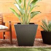DMC Products Vista Square Resin Wicker Planter, Black, 22in - 2 of 3