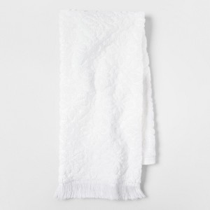 Soft Jacquard Accent Hand Towel White - Opalhouse