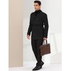 Lars Amadeus Men's Middle Length Double Breasted Notch Lapel Belted Pea Coats - 4 of 4