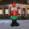 Gemmy Christmas Airblown Inflatable Mixed Media Luxe Nutcracker, 8 ft Tall, Multicolored - 2 of 3