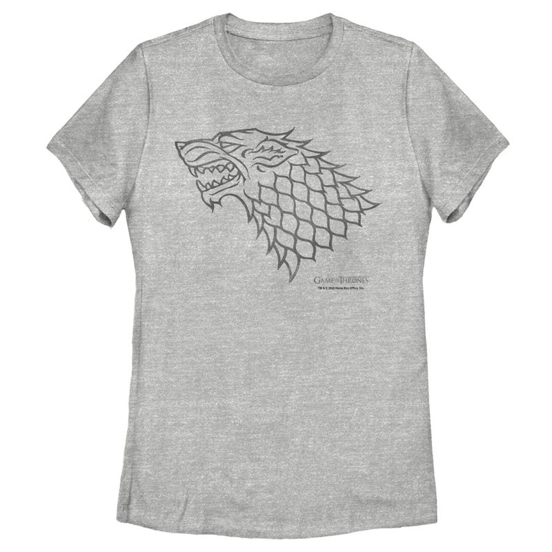 Women's Game of Thrones House Stark Direwolf T-Shirt, 1 of 4