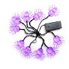 Northlight 10ct Spider Halloween LED Battery Operated Lights Black Wire - 5.6' Purple - 2 of 3