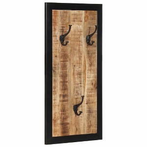Aghana Digitals Rustic Wall-Mounted Coat Rack - Solid Mango Wood with 3 Hooks for Hallway, Indoor - 1 of 4