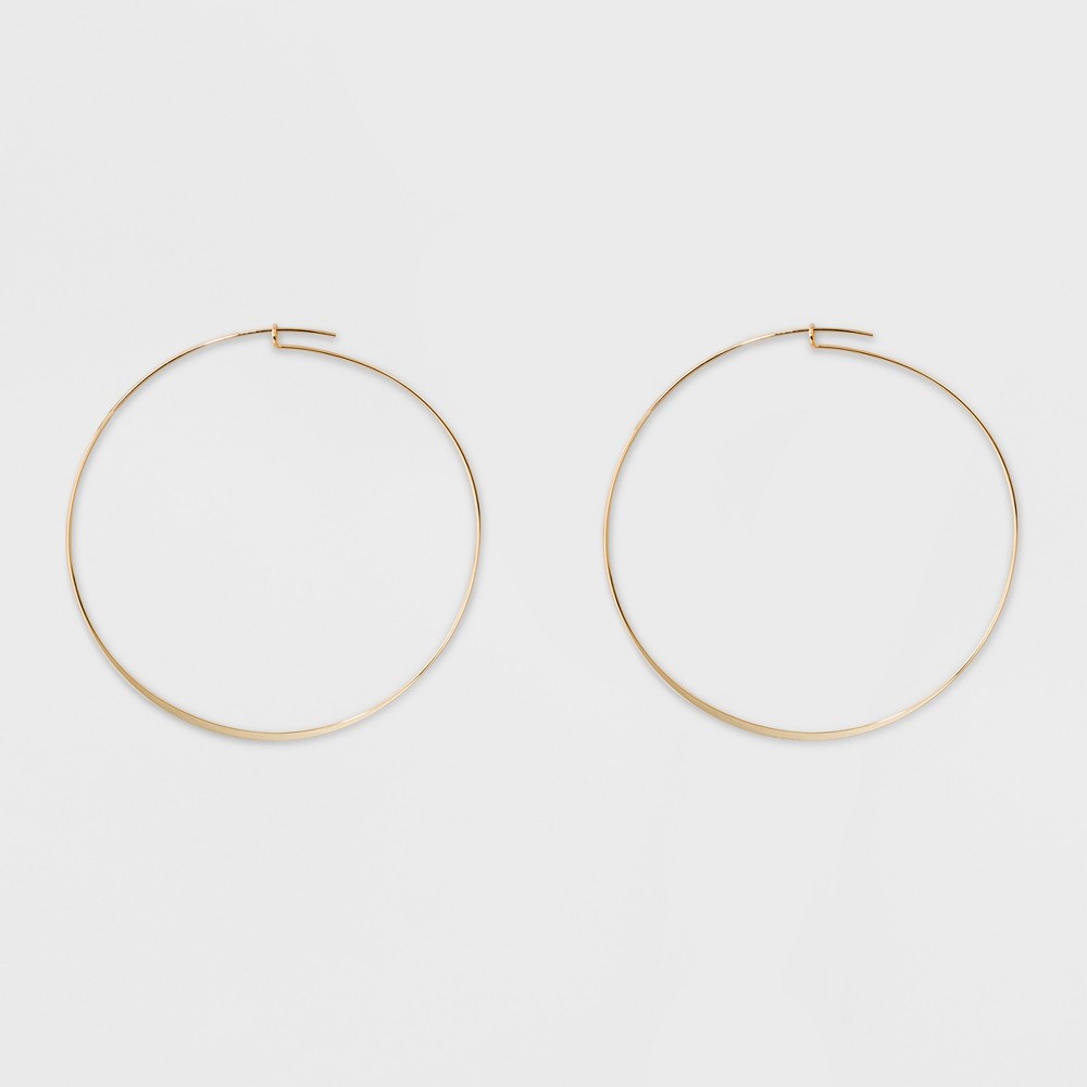 Photos - Earrings Large Hoop  - A New Day™ Gold