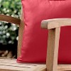 Outdoor Decor by Commonwealth Solid Olefin Textured Outdoor Pillow Cover 18" x 18" Red (Cover Only) - 4 of 4