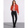 INSPIRE CHIC Women's Winter Outwear Baggy Padded Cropped Bomber Jacket - 3 of 4