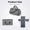 Costway 2 in 1 Duffel Storage Bag Hanging Suit Travel Bag w/ Shoe Compartment & Strap - 3 of 4