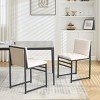 Modern Lounge Chair with Metal Base, Ergonomic Seat, High-Resilience Foam, Minimalist Design for Office, Living Room, or Bar Area-Coolbibila - 2 of 4