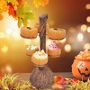 Halloween Pumpkin Snack Bowl Stand, Wooden Cupcake Stand Halloween Candy Bowl, Collapsible Party Trays, Pumpkin Snack Holder Party Favor Supplies, 6 - 3 of 4
