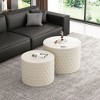 NicBex Irregular Pentagon Coffee Tables Set of 2, Simple Modern End Table for Living Room, Bedroom, Combine or Split Use - 2 of 4