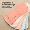 KeaBabies 5pk Organic Quin Baby Burp Cloths for Boys, Girls, Large Absorbent Cotton Burping Cloths for Babies, Newborns - 3 of 4