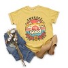 Simply Sage Market Women's Embrace The Good Sunset Short Sleeve Garment Dyed Tee - 3 of 4