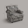 Floral Upholstered Chair - Chenille Fabric,Cozy Lounge Chair for Living Room, Bedroom, or Office - 2 of 4