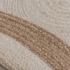 Maxax Jute Hand Braided Zigzag Stitch Natural Fibers Farmhouse Style Area Rug For Dining Room Living Room Kitchen, Off White/Natural - 4 of 4