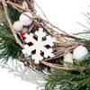 Northlight Snowflakes and Berries Winter Foliage Christmas Wreath - 13" - Unlit - 4 of 4