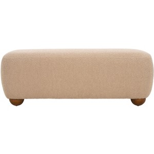 Whitley Rectangular Ottoman With Wood Legs - OTT1302 - Safavieh - 1 of 4