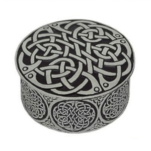 Slickblue Celtic Knotwork Pewter Keepsake Box, Infinity Knot Design, Trinket Holder, 2"x1" - 1 of 3