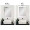 Amanti Art Mirror Makeover Bathroom Mirror Frame Border Kit - Fully Assembled Peel and Stick Frame - Mirror NOT Included - Cabinet White Narrow Trim - 3 of 4