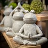 17"H Sullivans Yoga Frog Garden Statue Set of 3, Gray - 4 of 4