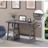 Designs2Go Trestle Desk with Charging Station and Shelves - Breighton Home - 2 of 4