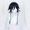 Unique Bargains Women's Wigs 26" with Wig Cap Deep Blue - 2 of 4