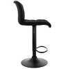 Elama 2 Piece Adjustable Fabric Bar Stool in Gray with Black Base - 4 of 4