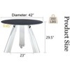Okak 42" Round Dining Table 42" with Marble Top Stainless Steel Legs Kitchen Table for Living Room, Dining Room - 3 of 4