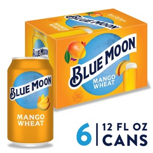 Blue Moon Mango Wheat Ale Beer - 6pk/12 fl oz Cans - 1 of 4