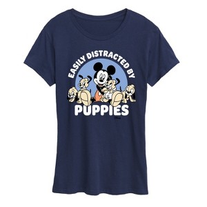 Women's - Disney Classics - Easily Distracted By Puppies Short Sleeve Graphic T-Shirt - 1 of 4