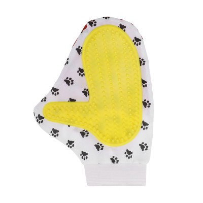 Unique Bargains Double-Sided Pet Grooming Glove 1 Pc