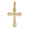 Black Bow Jewelry 14k Yellow Gold & White Rhodium D/C Passion Cross Pendant, 23 x 42mm - 3 of 4