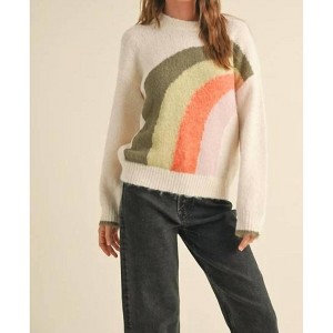 Women's Rainbow Sweater - MIOU MUSE - 1 of 3