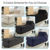 Mjkone Corduroy Yoga Chaise Lounge Chair,Curved Yoga Lounger Sofa with Movable Headrest/Waist Cushion/Footrest,Non-Slip Bottom - 3 of 4