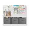 Dexmalle Kids Bookcase with 3 Collapsible Fabric Drawers - 2 of 4