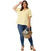 Agnes Orinda Women's Plus Size Lace Hollow Out Tassel Ruffle Boho Blouses - 3 of 4